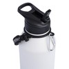 Hydragear Zenith Straw Stainless Steel Bottle with Carabiner, Compass, Signal