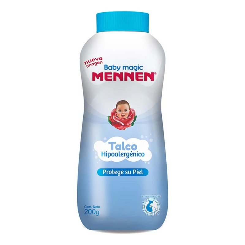 Talco Para bebé Azul Hipoalergénico Baby Magic 200g Mennen