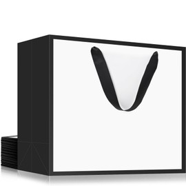 EUSOAR Paper Bags with Handle, 12pcs 16"x6"x12" Thank You Gift Wrap Bags with Handles Bulk, Merchandise Retail Shopping Wrapping Bags for Business, Craft Grocery, Wedding Birthday Party Favor