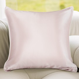 Utukky Cushion Cover, Silk Cushion Cover, 17.7 x 17.7 inches (45 x 45 cm), Summer Stylish, Silk, One Side Silk, Solid, Zippered, Simple, Good to the Touch, Decorative Pillowcase, Cushion Cover,