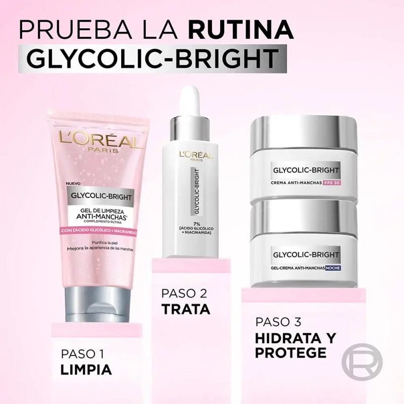 Oréal Paris Glycolic Bright Crema Noche Antimanchas