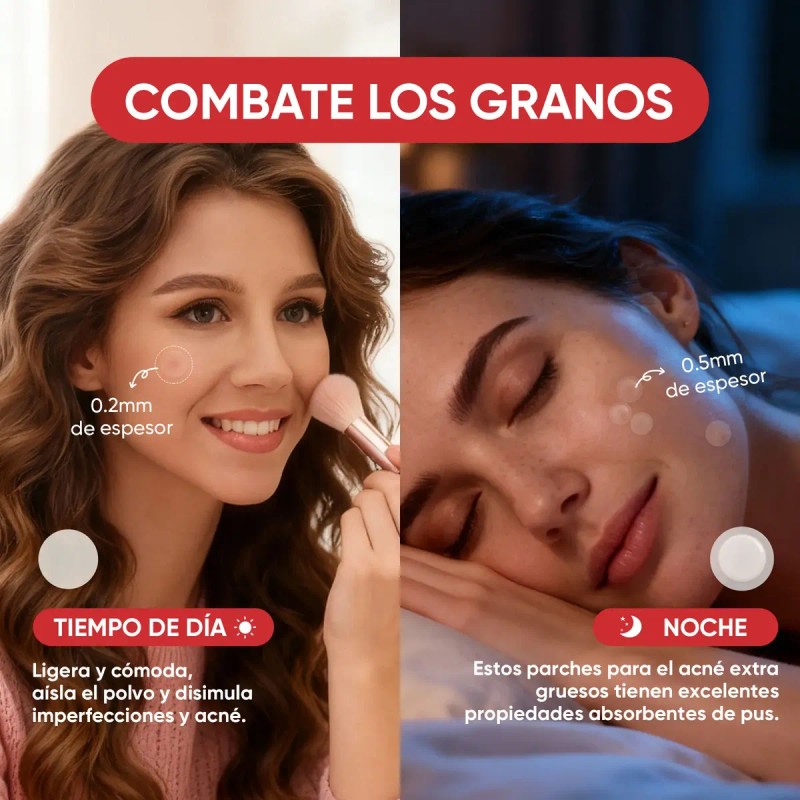 Parches Para Acné Hidrocoloide 360pcs,absorbe La Grasa