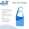 Elliott Peg Bag in Blue and White Polkadot Pattern with