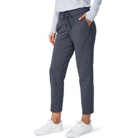 G Gradual G Gradual Women's Pants with Deep Pockets 7/8 Stretch Sweatpants for Women Athletic, Golf, Lounge, Work (Dark Grey, Large)
