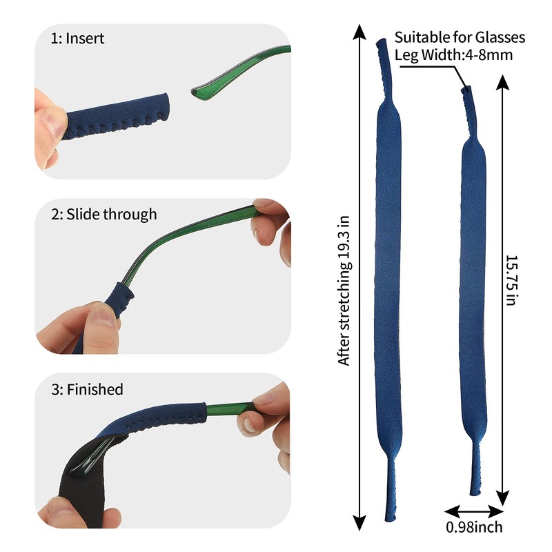 Frienda 10 Pieces Floating Eyewear Retainer Durable Neoprene Sunglasses Straps
