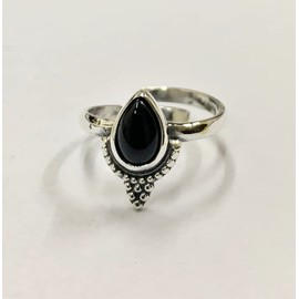 VIE Harlequin Marquise Demi Cluster Ring, Black Agate