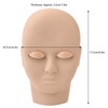 Lash Mannequin Head Reusable Soft Touch Rubber Replaced Eyelids Mannequin