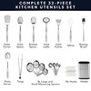 Home Hero 32-Piece Stainless Steel Kitchen Utensil Set - Heat-Resistant