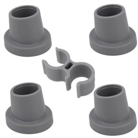 4 Pcs Shower Chair Flange Foot Pads with 1 Shower Head Bracket, Non-Skid Rubber Suction Cup Feet Metal Insert Reinforced Bath Aid Accessories for Bath Seat Transfer Bench(Slant)