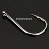 1000PCS Fishhooks Fish Hooks with Barbs 10 Sizes Carbon Steel