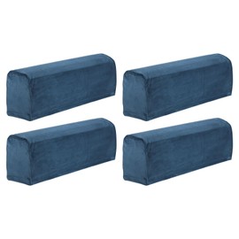 QUARKZMAN Set of 4 Sofa Armrest Covers, Stretch Couch Armrest Cover for Chairs, Sofas, Couch Arm, Scratch-Resistant Sofa Armrest Cover, Navy Blue