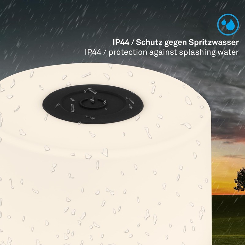 BRILONER Mini LED Table Lamp Wireless, Dimmable Bedside Lamp Touch,
