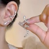 Iaceble Gothic Crystal Snake Ear Cuff Earring Snake Climber Crawler
