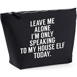 Hippowarehouse Leave me alone I'm only speaking talking to my house elf today printed make up cosmetic wash bag 18x19x9cm