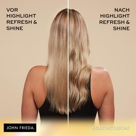 John Frieda Highlight Refresh & Shine Shampoo Vorteilspack - Inhalt: 250 ml + 50 ml Reisegröße - Neuer Glanz und intensive Leuchtkraft für Blondes Haar & Strähnchen