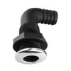 JT-HLM 90 Degree 1-1/2'' Nylon Thru Hull Connector,Black Deck Drain