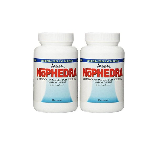 Absolute Nutrition Nophedra Capsules, 80-Count Bottle (Pack of 2)