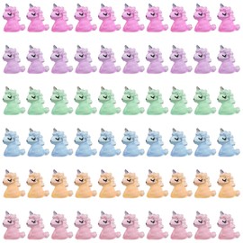 VEHYEGOI 60 Pieces Of Unicorn Baubles, Luminous Baubles, Mini Toy Resin, Mini Dolls, Potted Plant Decorations
