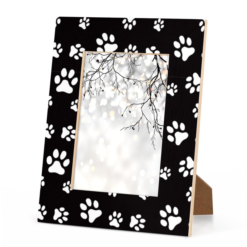 Dog Paw Print 8x10 Picture Frame Wooden Photo Frames for
