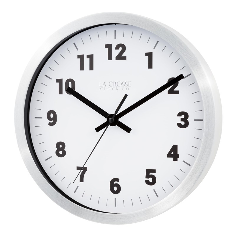 La Crosse Technology La Crosse Clock 10 in Silver Metal