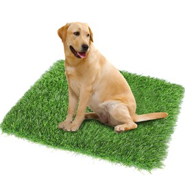 GLOBREEN Large Dogs Artificial Grass Pee Pads, High Drain Puppy Potty Turf Training Tray, Pets Fake Grass Patch, 45" x 32"