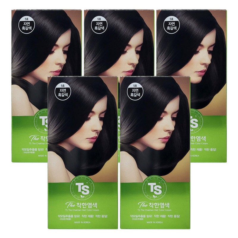 TS 착한 염색 120g 5호 자연흑갈색 5개 S1 TS Kind