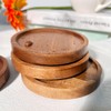 Acacia Wood Coasters with Lip for Drinks Set of 4,