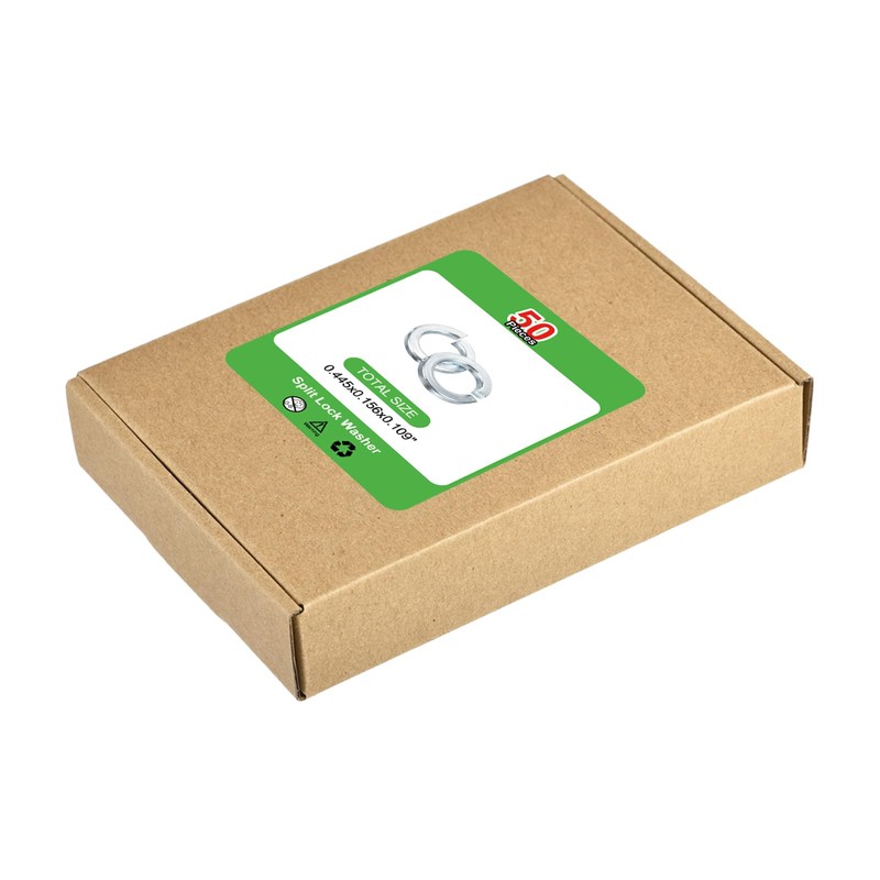 sourcing map 7/16" Split Lock Washer, 50Pcs Carbon Steel Spring