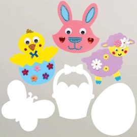 Baker Ross AX809 Children's Easter Cards for Crafts - Pack of 30, Ideal Easter Craft Project for School or Home