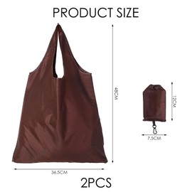 ZBHDEYG 2 Piece Shopping Bag, Foldable Shopping Bag, Simple Shopping Bag, Waterproof Shopping Bag, Shopping Bag That Can Be Folded Into Bag, Foldable Shopping Bag, black
