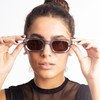 piscm Trendy Chunky Sunglasses for Women Designer Inspired Retro Square
