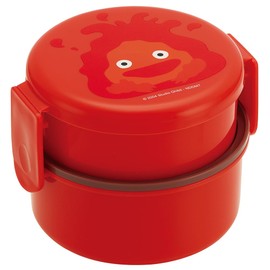 Skater ONWR1AG-A Howl's Moving Castle Lunch Box, Studio Ghibli, 16.9 fl oz (500 ml), 2-Tier, Round, Rice Ball Case, Antibacterial, Made in Japan