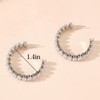 Rhinestone Hoop Earrings Trendy Earrings for Women Big/Large Hoop Earrings