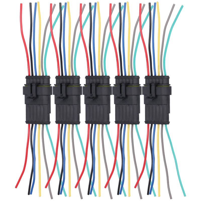 5Pcs Way Car Electrical Connector Waterproof Antiflaming Resilient Antioxidant Automotive