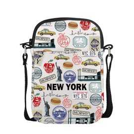 UJIMS New York Souvenir for Travelers New York Travel Crossbody Bag New York City Themed Gifts New Yorker Trip Gifts (NewYorkCBag)