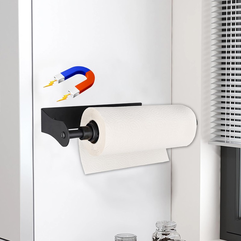 MONEER Magnetic Paper Towel Holder for Frige, One-Hand Operable Paper