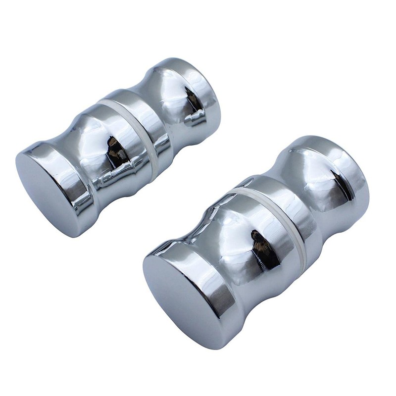 KEABATH Shower Door Knobs 2 Pairs Round Chrome Glass Door