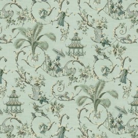 Waverly MANDARIN PROSE MOONSTONE 100% Cotton Novelty Toile Print Fabric