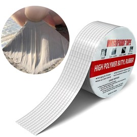 Babrasons Butyl Tape Waterproof Sealing Tape 50mm x 5m, Upgraded Aluminum Foil Tape Heavy Duty for RV Repair, Awning, Window, Glass & EDPM Roof Leak Patching, Boat and Pipe Sealing, Silver (5cm x 5m)