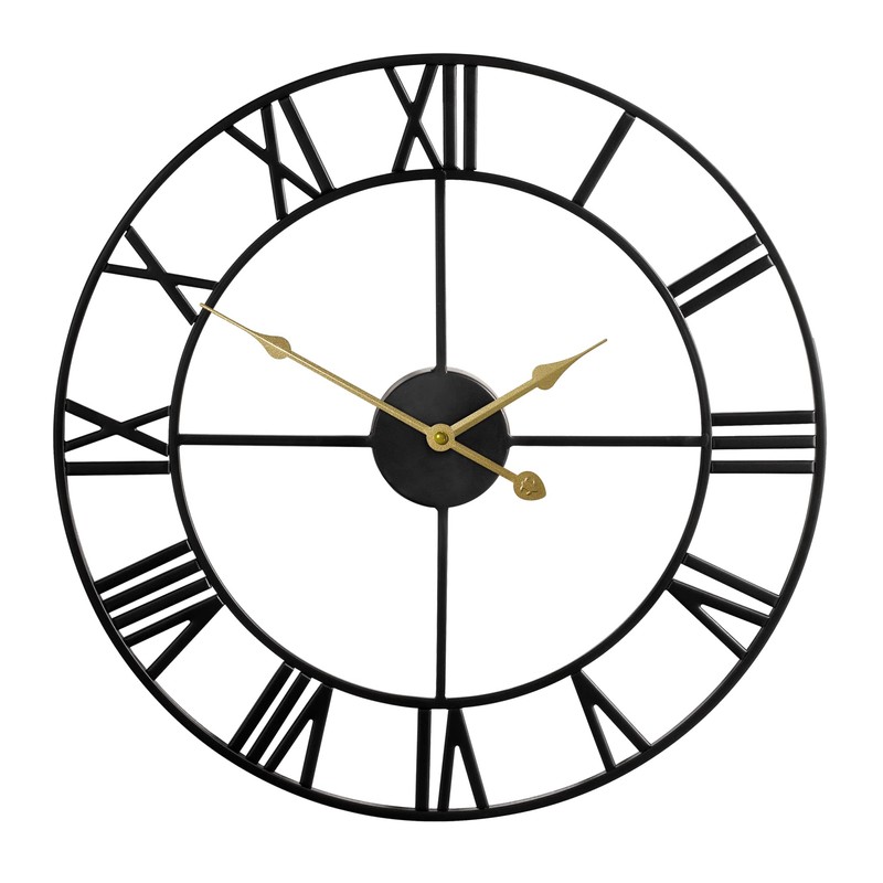 Large Modern Metal Wall Clocks Rustic Round Nearly Silent Little