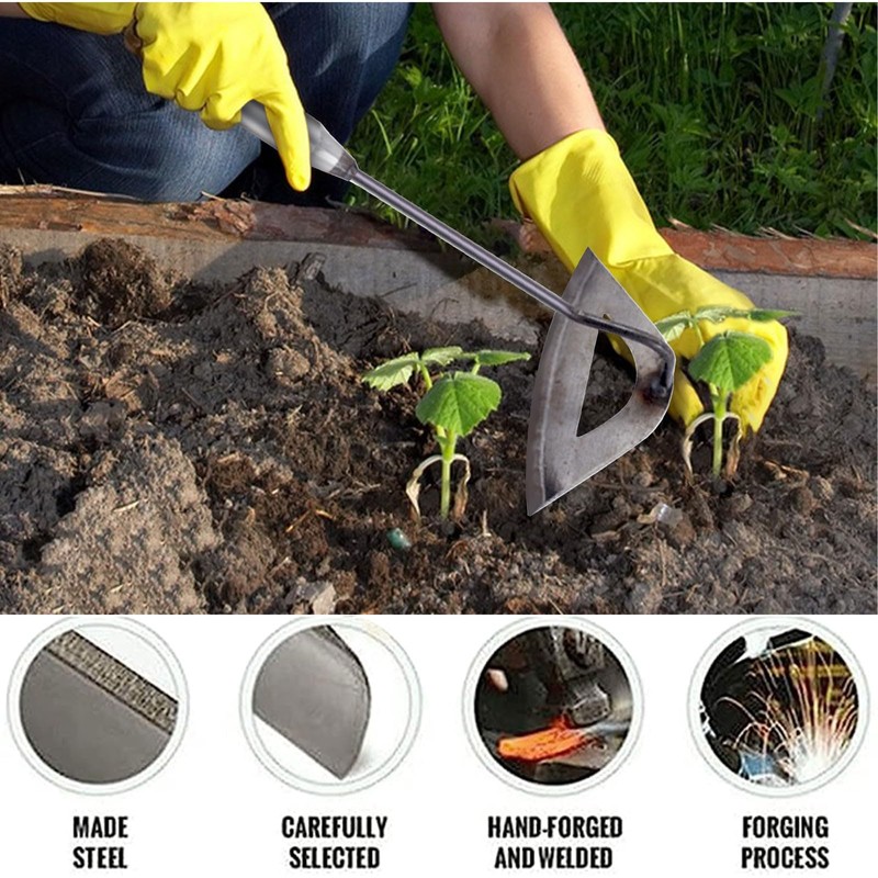 QUINTRA Grass Hoe Shaped Hollow Curved Small Hoe Household Garden