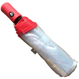 WerFamily Clear Transparent Folding Auto Open Auto Close Umbrella Rainy