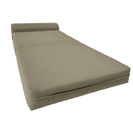 Amfuton Tan Sleeper Chair Folding Foam Beds, Portable Studio Couch Bed 6 x 32 x 70