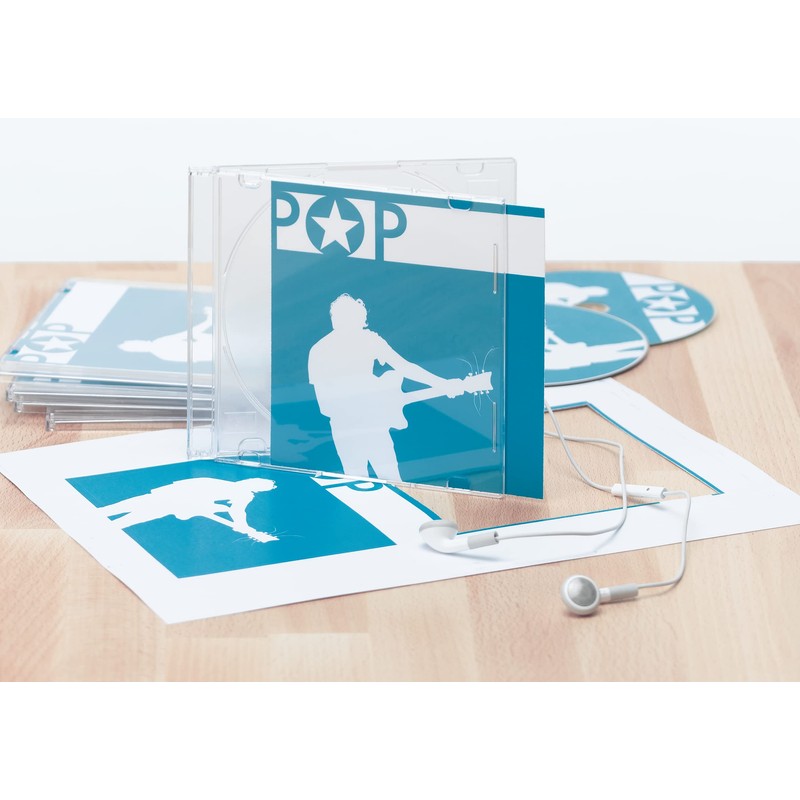 HERMA CD Case Inserts for Slim Cases, 1 Insert Per