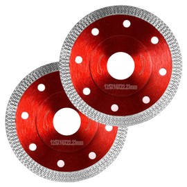 2Pcs 125mm Diamond Cutting Discs for Angle Grinde Super Thin Turbo Disk for Granite Marble Ceramics Tiles, Stones, Bricks and Ceramics