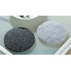 Felt Round coasters, 8 Set, 4 x light grey 4