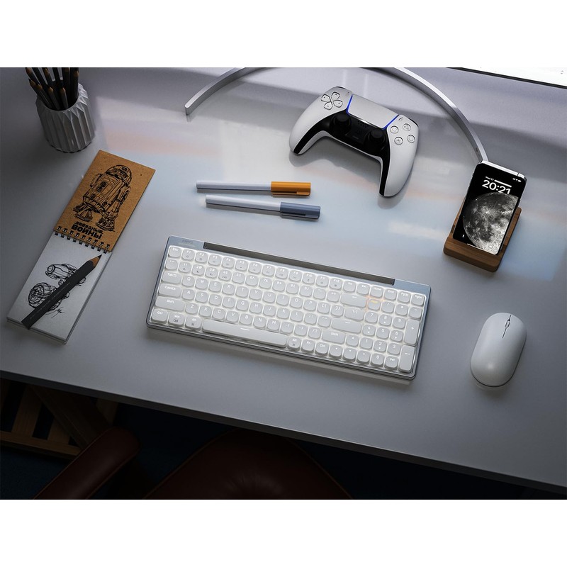 Wireless Mechanical Keyboard - Sleek Design, Slim 96%-100 Key Layout,