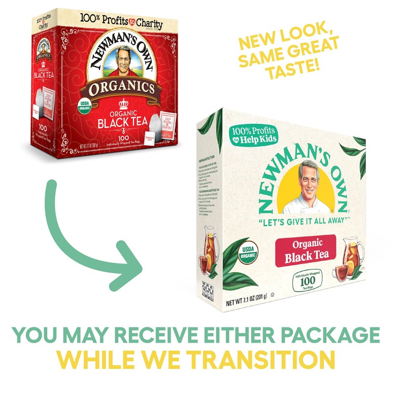 Newman's Own Organic Black Tea Strong Robust Black Tea with