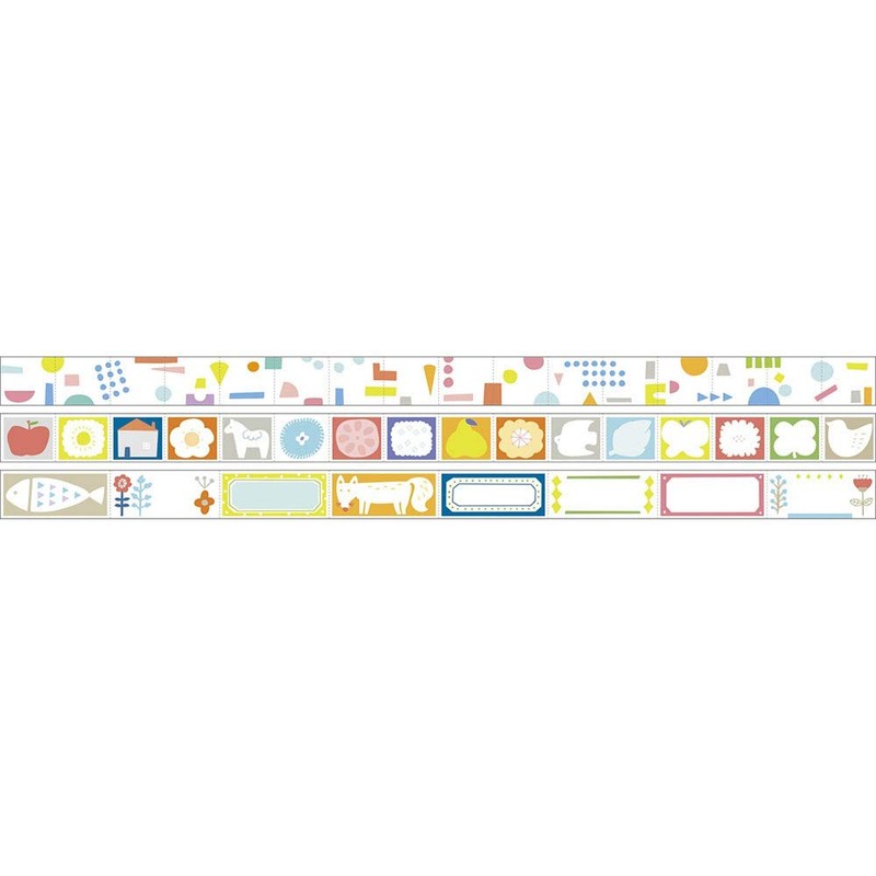 Marks MST-FA22-B Masking Tape, Perforated, Slim, Notebook Deco, Monthly, No