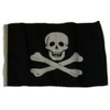 Jolly Roger Pirate No Patch 12"x18" Sleeved Polyester Garden Flags